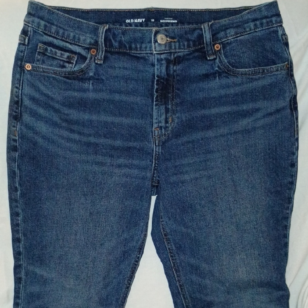 Old Navy Women's Deep Indigo Boyfriend Jeans